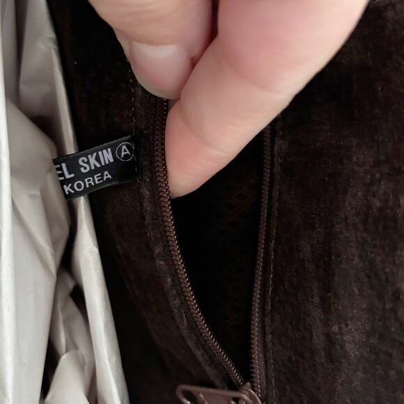 Vintage Genuine Eel Skin Leather Shoulder Bag Brown – Made in Korea - Picture 9 of 15